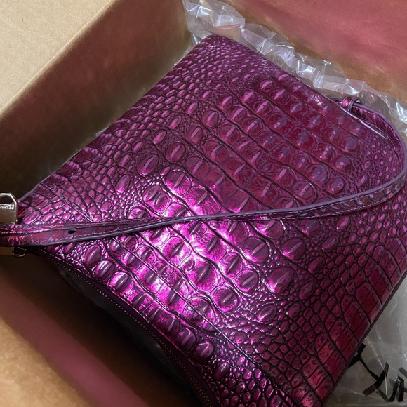 Brahmin Katie Purple Potion Melbourne Crossbody Purse - Picture 7 of 9